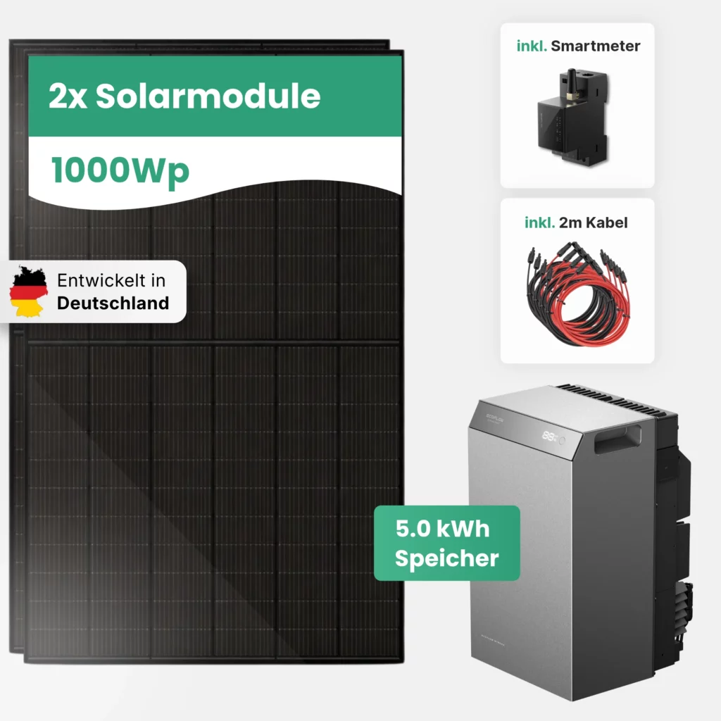 100W Balkonkraftwerk mit Speicher