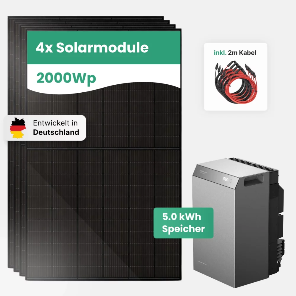 2000W Balkonkraftwerk mit Speicher - EcoFlow Stream 5000
