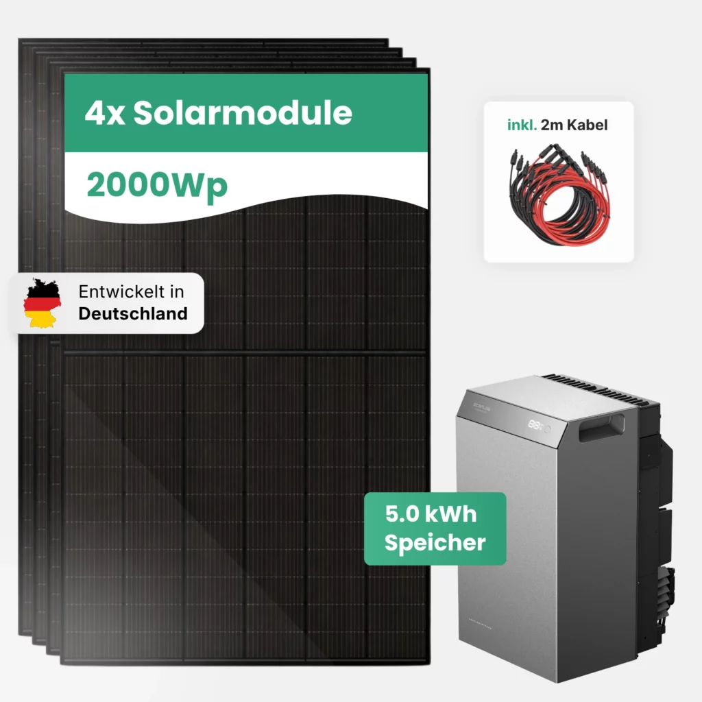 2000W Balkonkraftwerk mit Speicher - EcoFlow Stream 5000