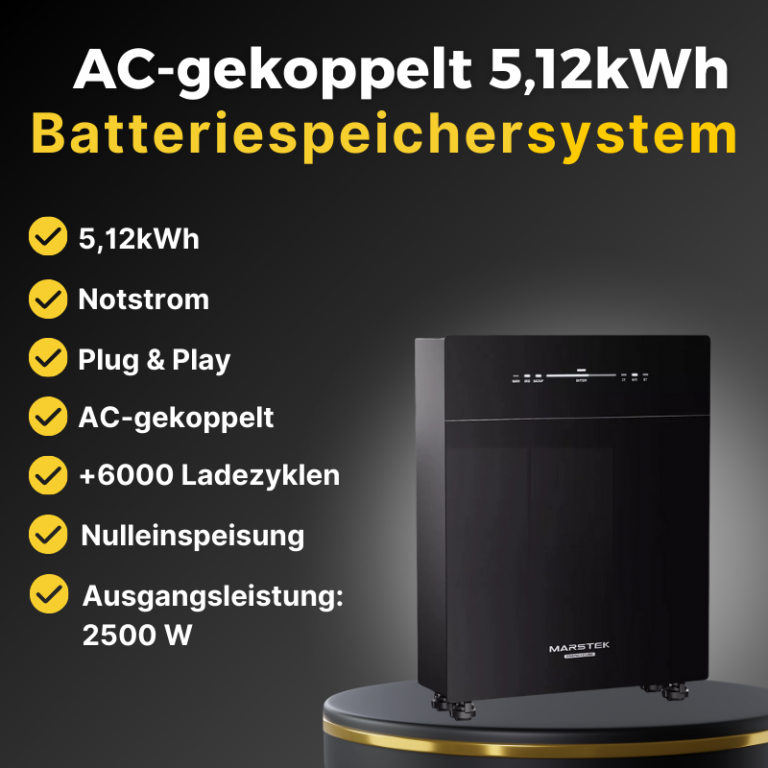 MARSTEK VENUS-C Balkonkraftwerk 2,56kW Mit Speicher - AC-gekoppelt