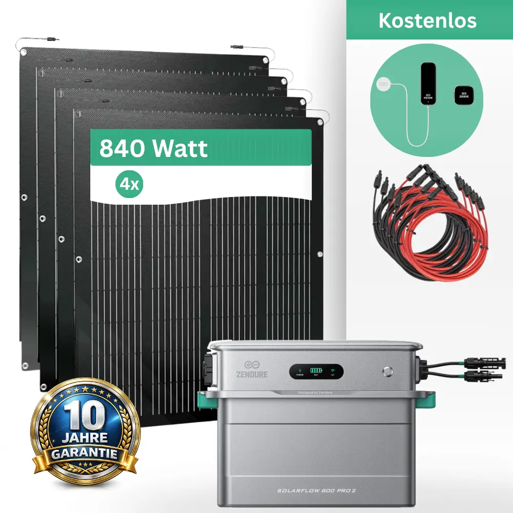 800W Balkonkraftwerk mit Flexiblen Modulen