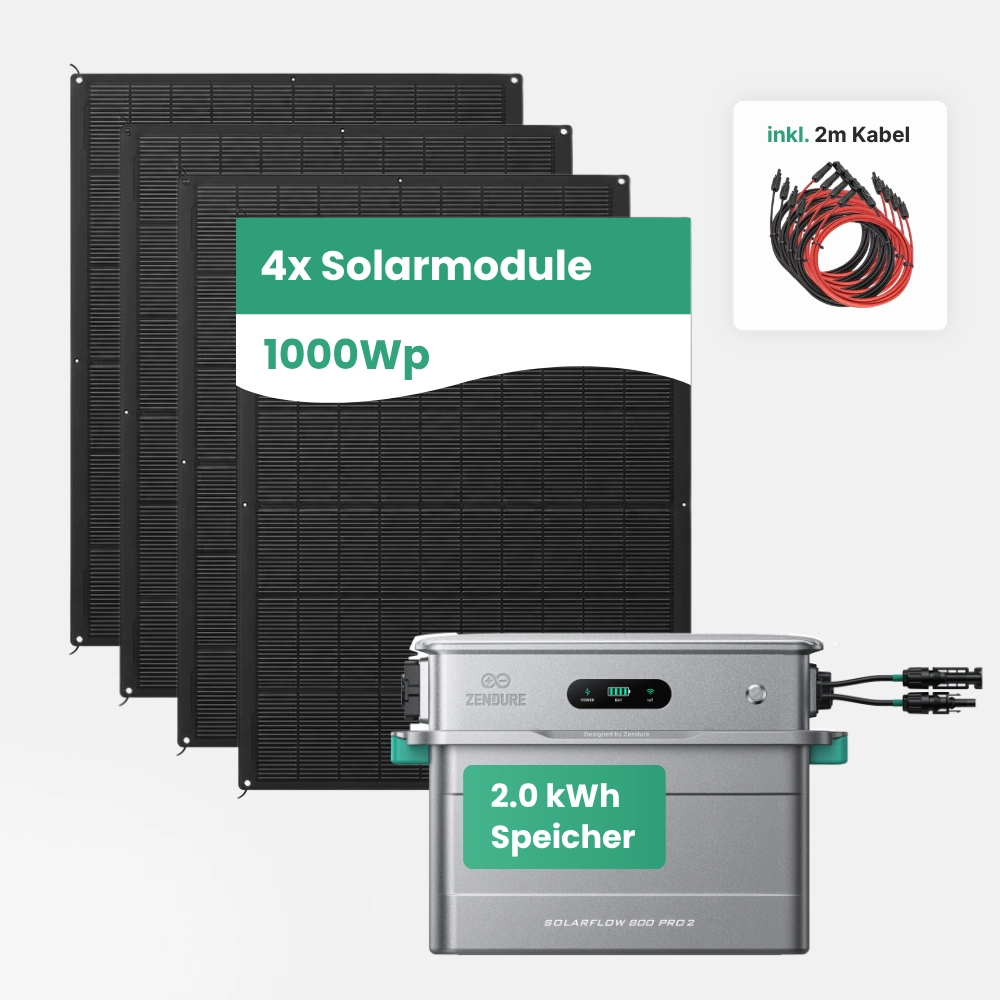 Balkonkraftwerk mit flexiblen Solarmodulen