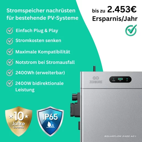 Zendure SolarFlow 2400AC+ Vorteile